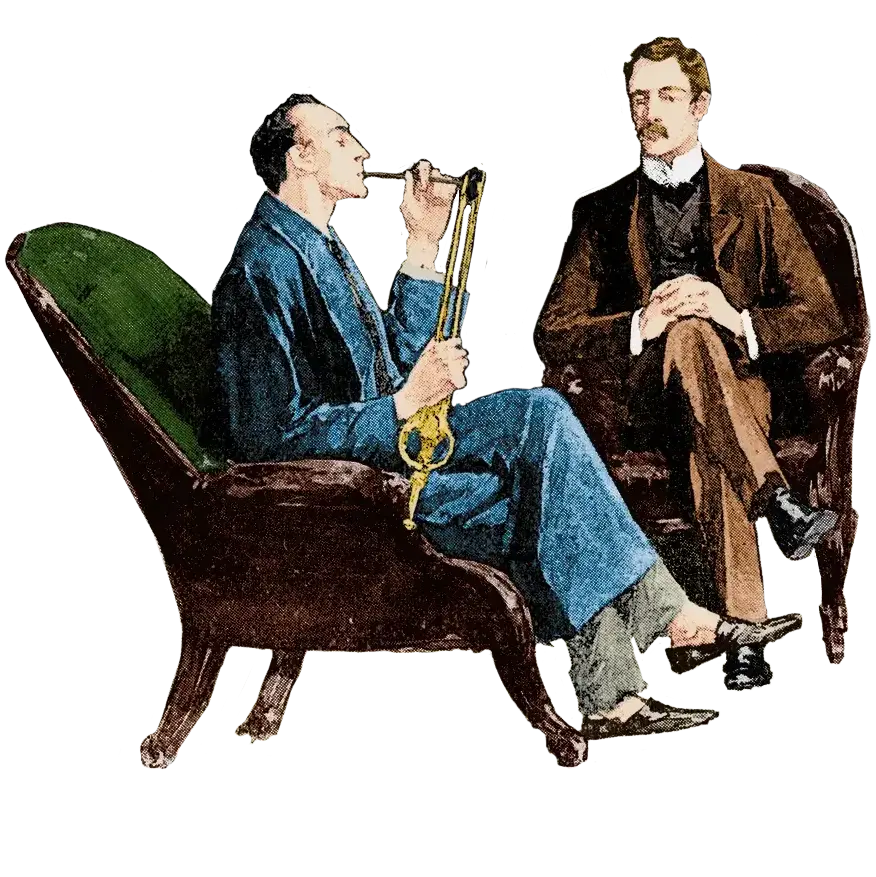 Holmes rauchend Baker Street ohne Hintergrund